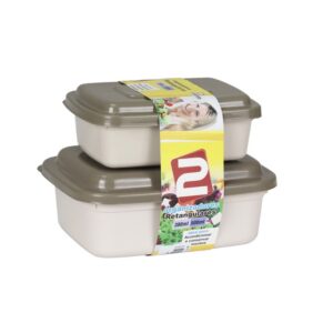 2 Org. Retangular 500ml – 280ml Color com Tampa Color