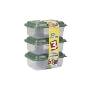 3 Org. retangular 500ml transp. com tampa color