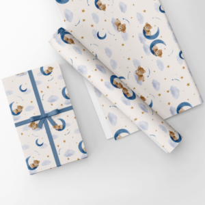 Papel Presente Ursinho na Lua 40CM Média